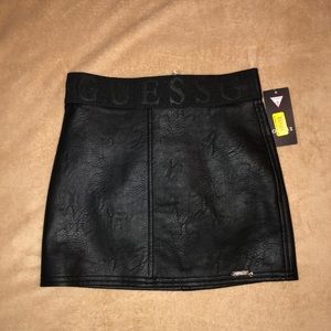 Brand new girls imitation leather skirt